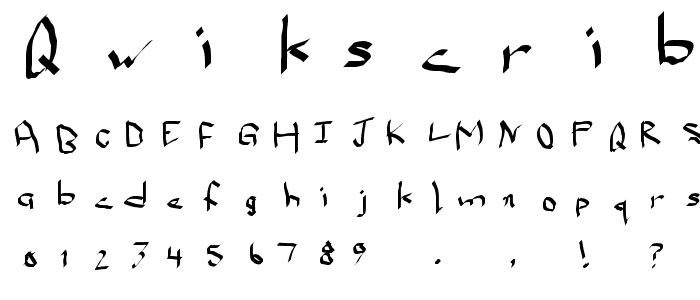 Qwikscribble Normal font